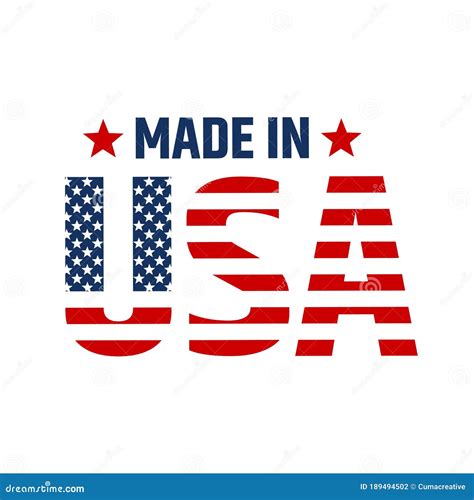 Made in USA Logo or Label. Vector Illustration Stock Vector ...