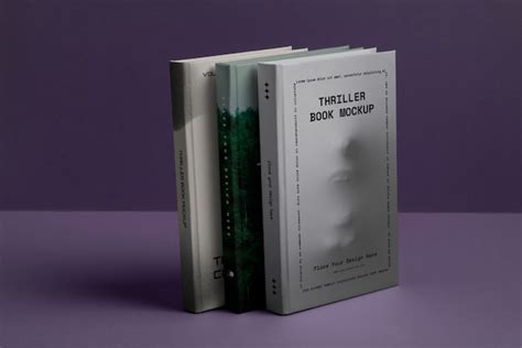 Premium PSD | Thriller book cover mockup design