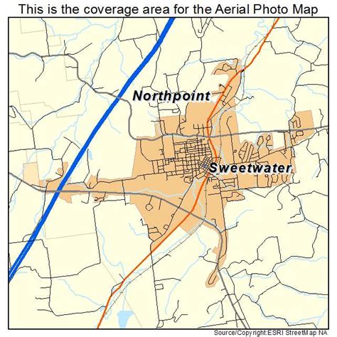 Aerial Photography Map of Sweetwater, TN Tennessee