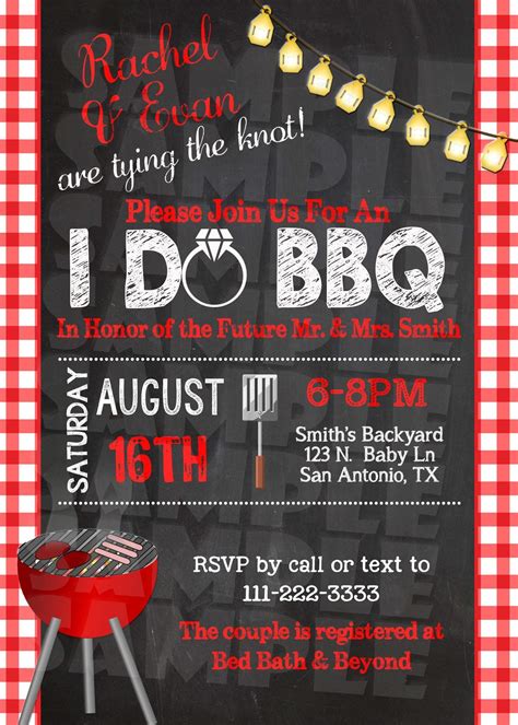 I Do BBQ Engagement Party Invitation - - Forever Fab Boutique