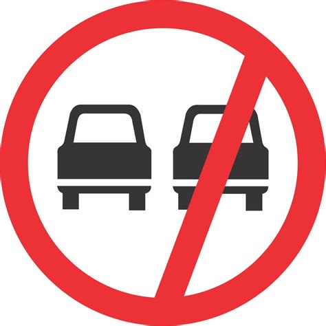 No Overtaking All Vehicles road sign (R214) | Safety Sign Online