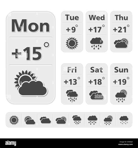 Design template for weather forecast Stock Photo - Alamy