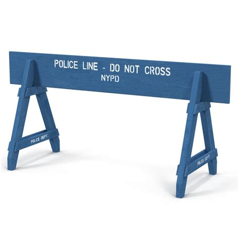 3d nypd police crowd barrier model