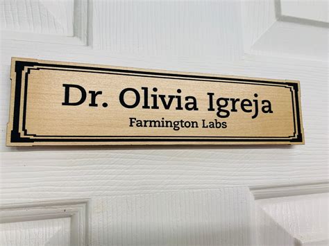 Wood Office Door Sign Nameplate 8 X 2 | Etsy