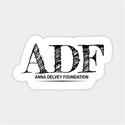 ADF Anna Delvey Foundation Scribbled Logo - Anna Delvey - Magnet ...