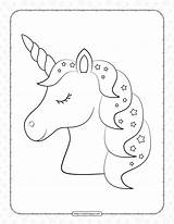 Cute unicorn head coloring Pages For Kids – Artofit sketch template