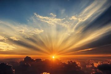 Premium Photo | Beautiful orange sky and clouds at sunset