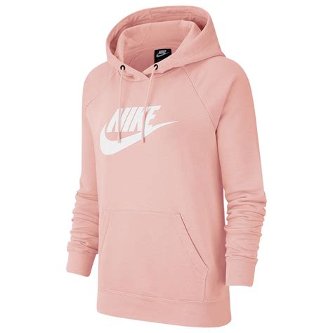 Nike Fleece Sportswear Essential Logo Hoodie in Pink - Save 51% - Lyst