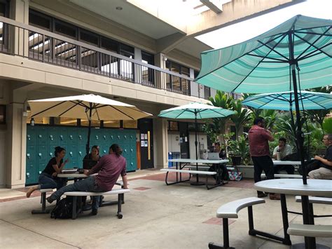 An informal gathering place in the Law School Courtyard