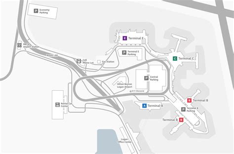 Boston Logan Airport Map (BOS) - Printable Terminal Maps, Shops, Food ...