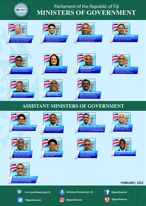 Ministers and Asst Ministers - Parliament of the Republic of Fiji