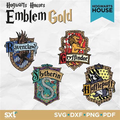 Hogwarts House Crest Emblem Svg Harry Potter Svg Hogwarts | Etsy