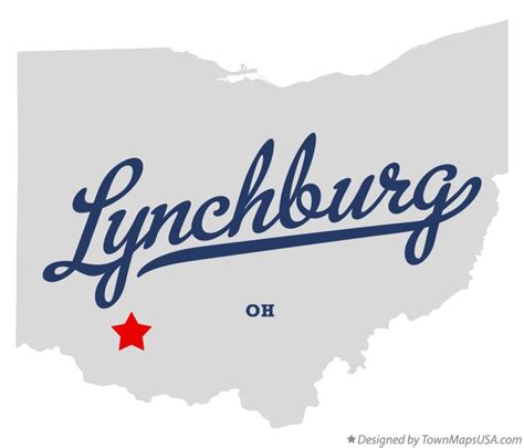 Map of Lynchburg, OH, Ohio