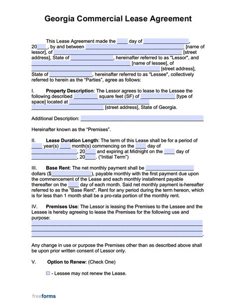 Business Lease Agreement Template – PARAHYENA