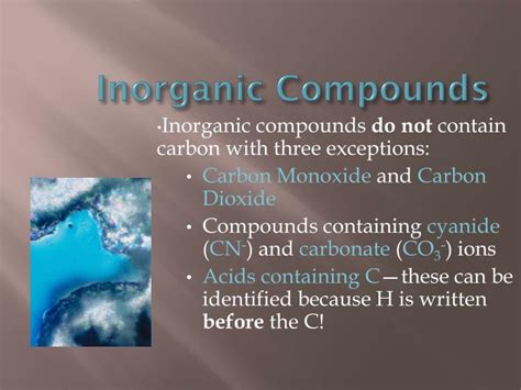 PPT - Organic vs. Inorganic Compounds PowerPoint Presentation - ID:2656381