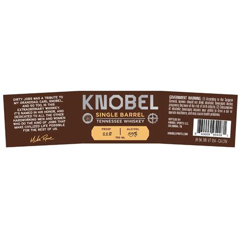 Buy Knobel Single Barrel Tennessee Whiskey by Mike Rowe® Online | Whiskey Delivered Nationwide