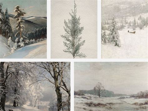 Set of 12 Winter Art Prints / Large Winter Decor Print Set / - Etsy