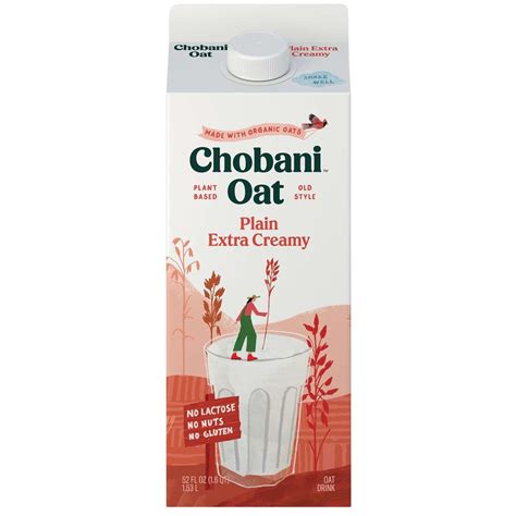 Chobani Plain Extra Creamy Oat Drink, 52 Fluid Ounce -- 6 per case. - Walmart.com - Walmart.com