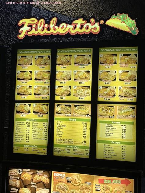 Online Menu of Filibertos Mexican Food Restaurant, Glendale, Arizona, 85308 - Zmenu