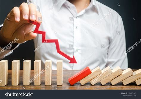 Man Starts Chain Reaction Falling Dominoes Stock Photo 1504971005 ...