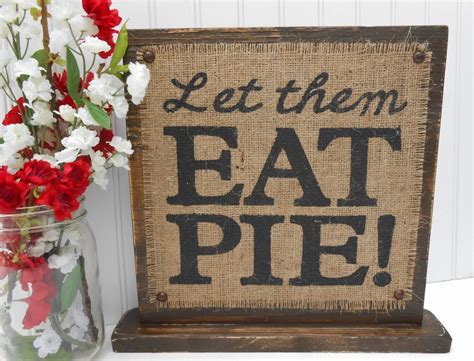 Dessert table sign PIE decor burlap and rustic WEDDING prop | Etsy