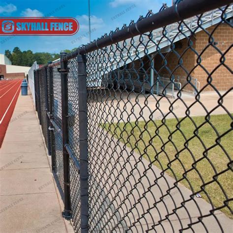 16 FT Chain Link Swing Gate Black Chain Link Fence Gate - Metal Fence ...