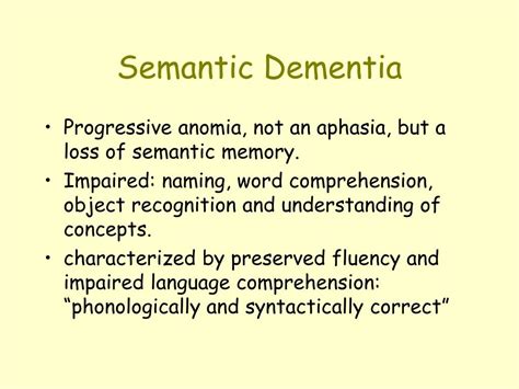 PPT - PPA and Semantic Dementia PowerPoint Presentation, free download ...