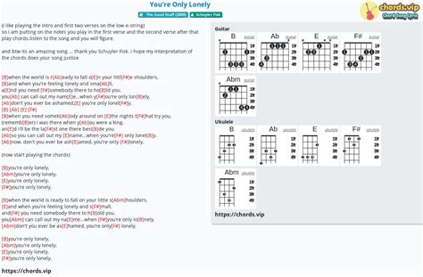 Chord: You're Only Lonely - tab, song lyric, sheet, guitar, ukulele | chords.vip