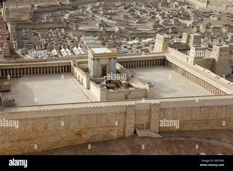 Second Temple. Model of the ancient Jerusalem. Israel Museum Stock Photo - Alamy