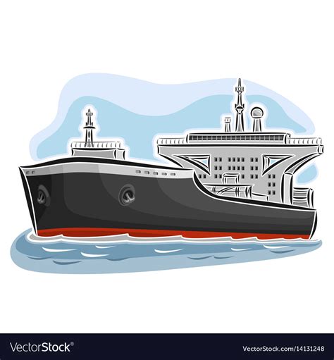 Oil tanker ship Royalty Free Vector Image - VectorStock