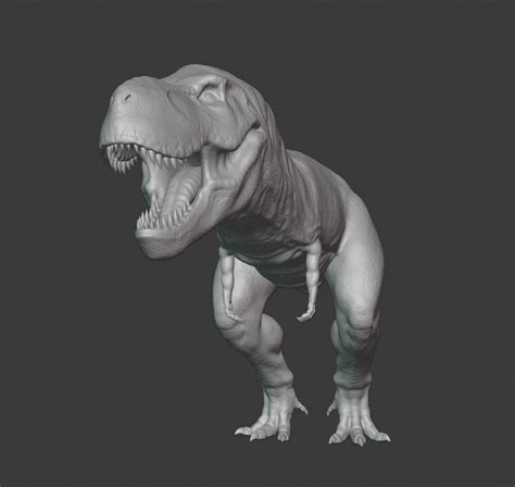 ArtStation - T-rex sculpting | Resources