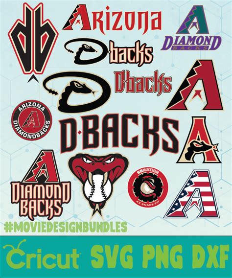 ARIZONA DIAMONDBACKS MLB BUNDLE LOGO SVG, PNG, DXF - Movie Design Bundles