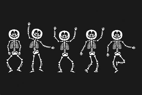 Halloween Dancing Skeleton with Pumpkin Graphic by camelsvg · Creative Fabrica