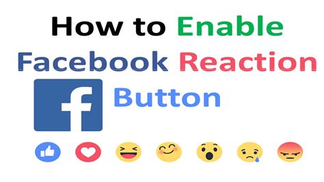 How to Enable Facebook Reaction Button - YouTube