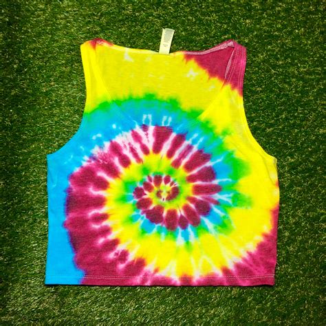 Tie Dye Rainbow Crop Top Tank // XS/S // Hippie // Festival // | Etsy