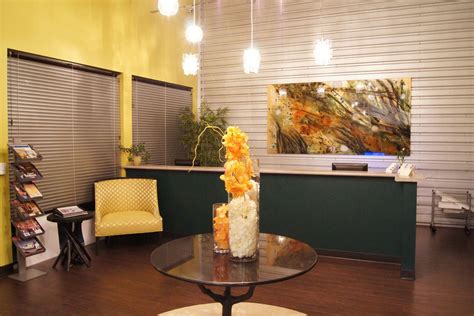 Yellow reception area | Reception furniture, Office reception area design, Office design ideas decor