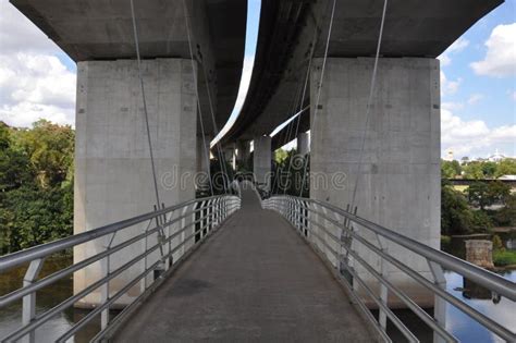 Belle Isle Pedestrian Bridge in Richmond, Virginia Stock Image - Image ...