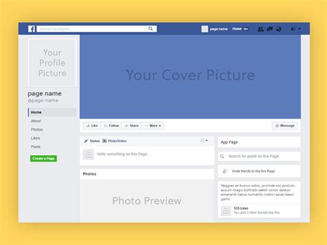 Facebook Cover Page Mockup