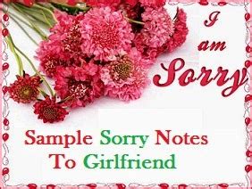 Sorry Messages : Sorry Note To Girlfriend