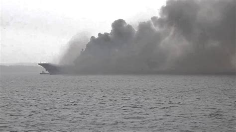 Russia’s only aircraft carrier, the Admiral Kuznetsov, caught fire on Thursday during ...