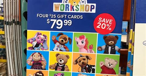 Build-A-Bear Workshop 4 $25 Gift Cards | Costco Weekender