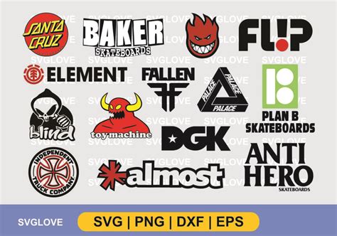 Skateboard Brands Logos SVG Bundle Vectorency | ubicaciondepersonas ...