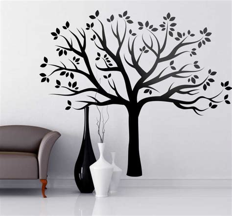 Silhouette Autumn Tree Wall Sticker - TenStickers