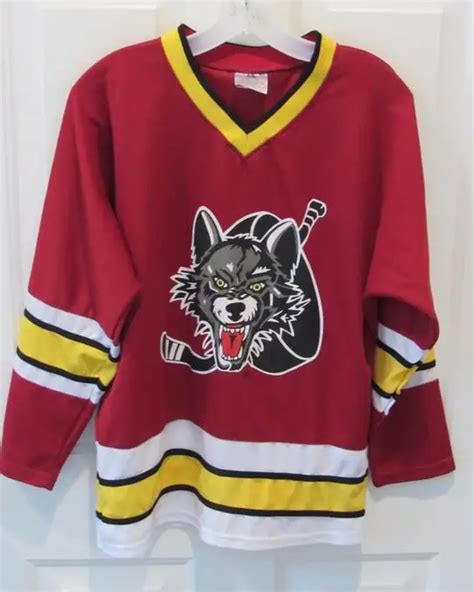 Vintage Vintage Chicago Wolves Hockey Jersey Embroidery Stitched ...