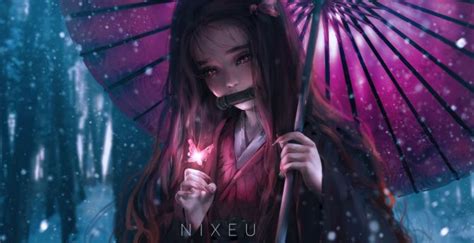 Wallpaper anime girl, beautiful, nezuko kamado desktop wallpaper, hd ...