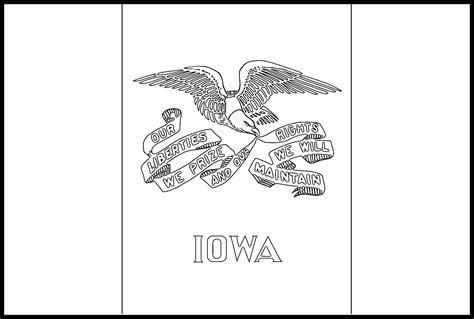 ️Iowa Flag Coloring Page Free Download| Goodimg.co