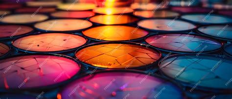 Premium Photo | Semiconductors extracted from silicon wafers attached ...