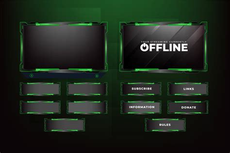 Creative gaming overlay template vector