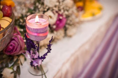 Premium Photo | Violet candle