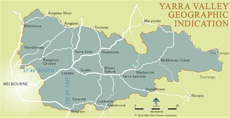 Yarra Valley Wineries Map - Winery Restaurants Maps